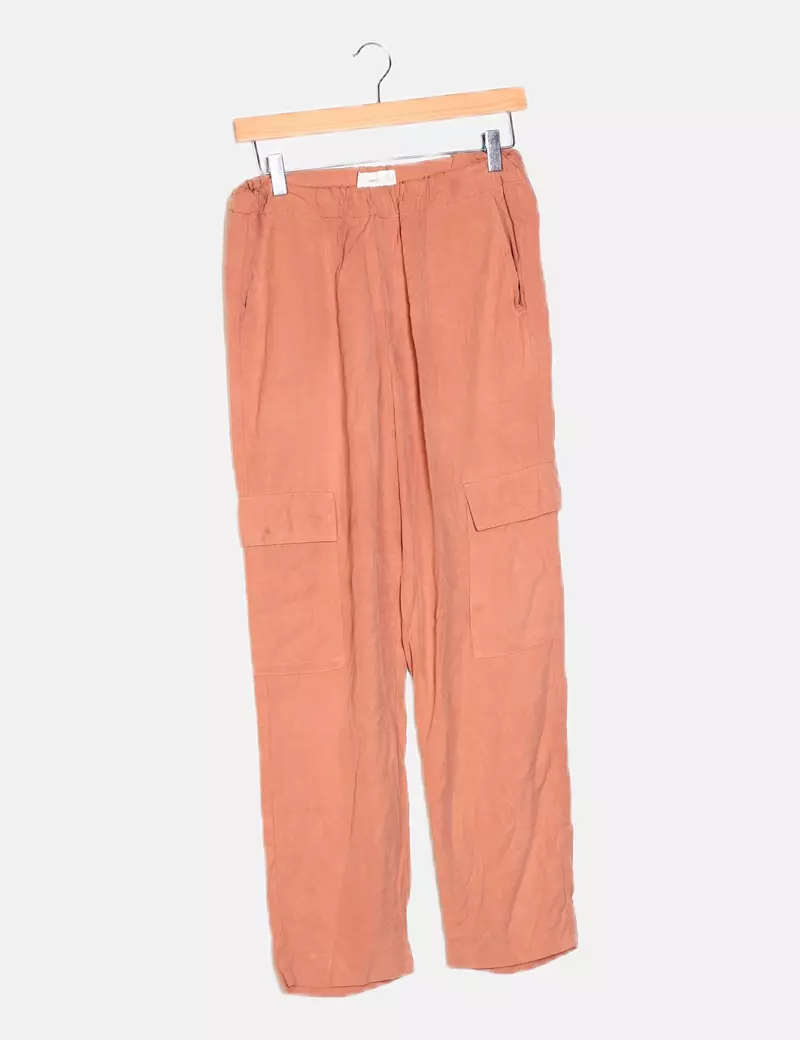 Basic nude Mango pants