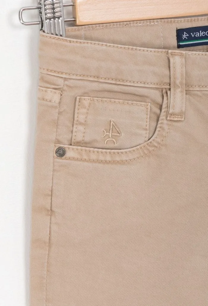 Beige Five-Pocket Boys' Pants