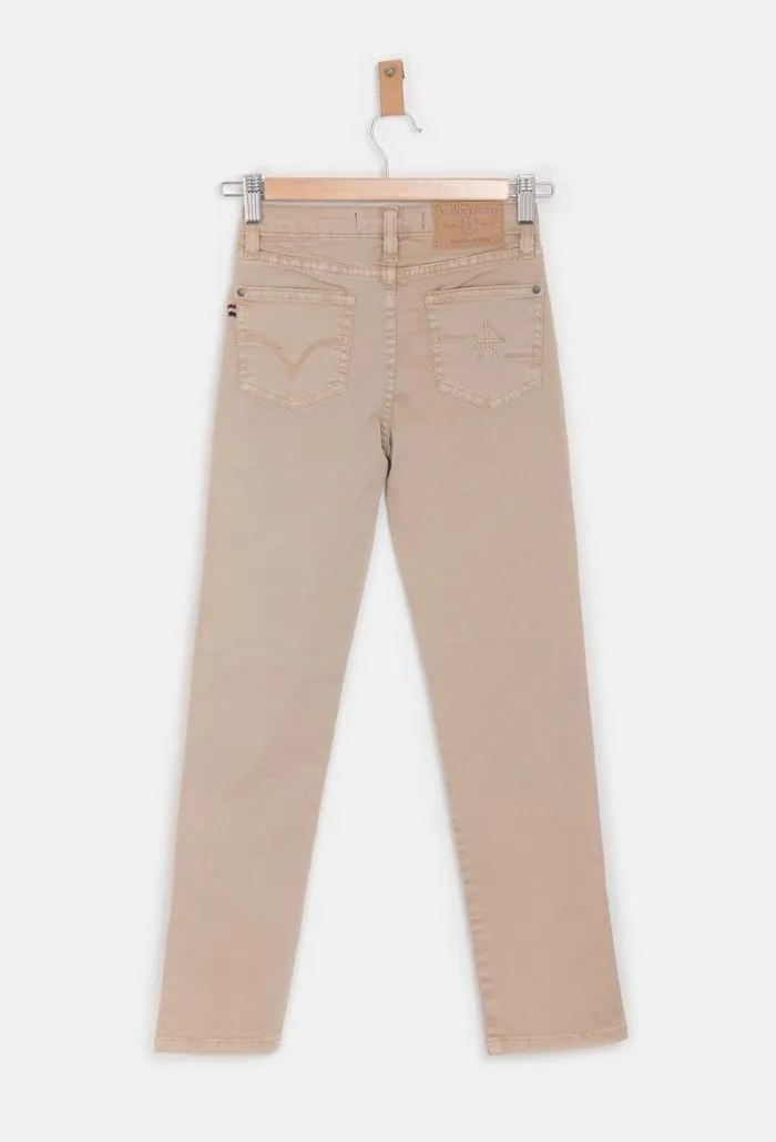 Beige Five-Pocket Boys' Pants