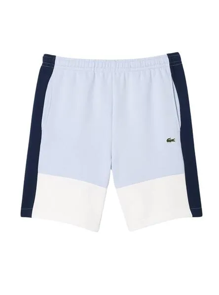 Men's Blue Color Block Bermuda Shorts by Lacoste