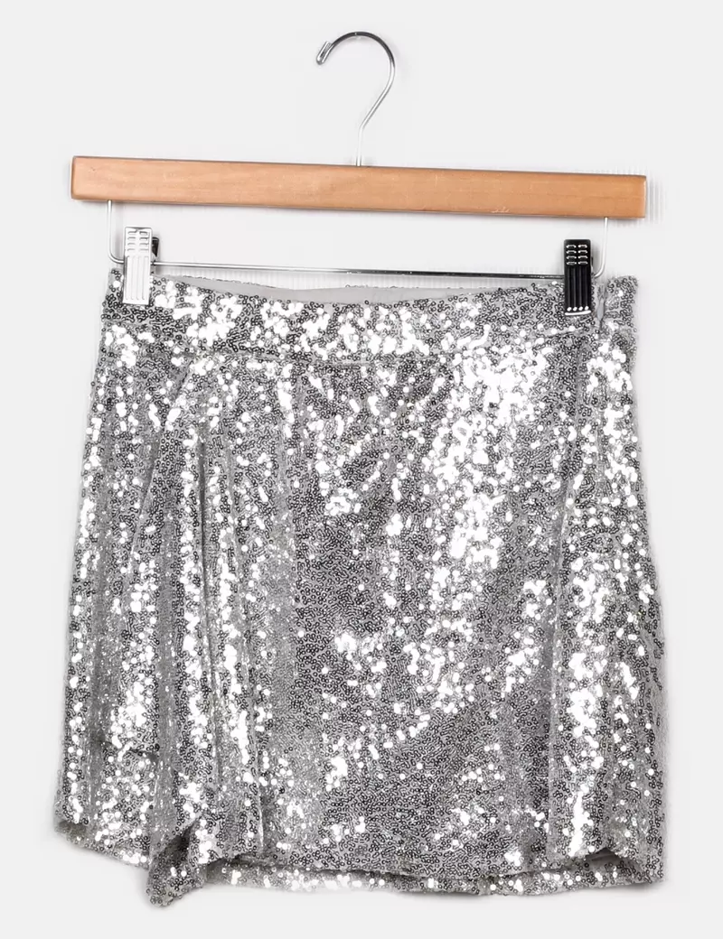 Sequined Casual Skirt by Bershka.