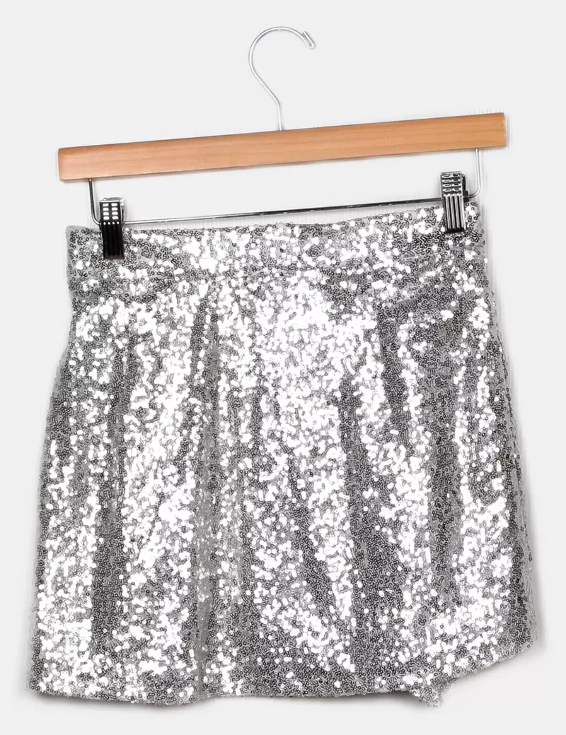 Sequined Casual Skirt by Bershka.