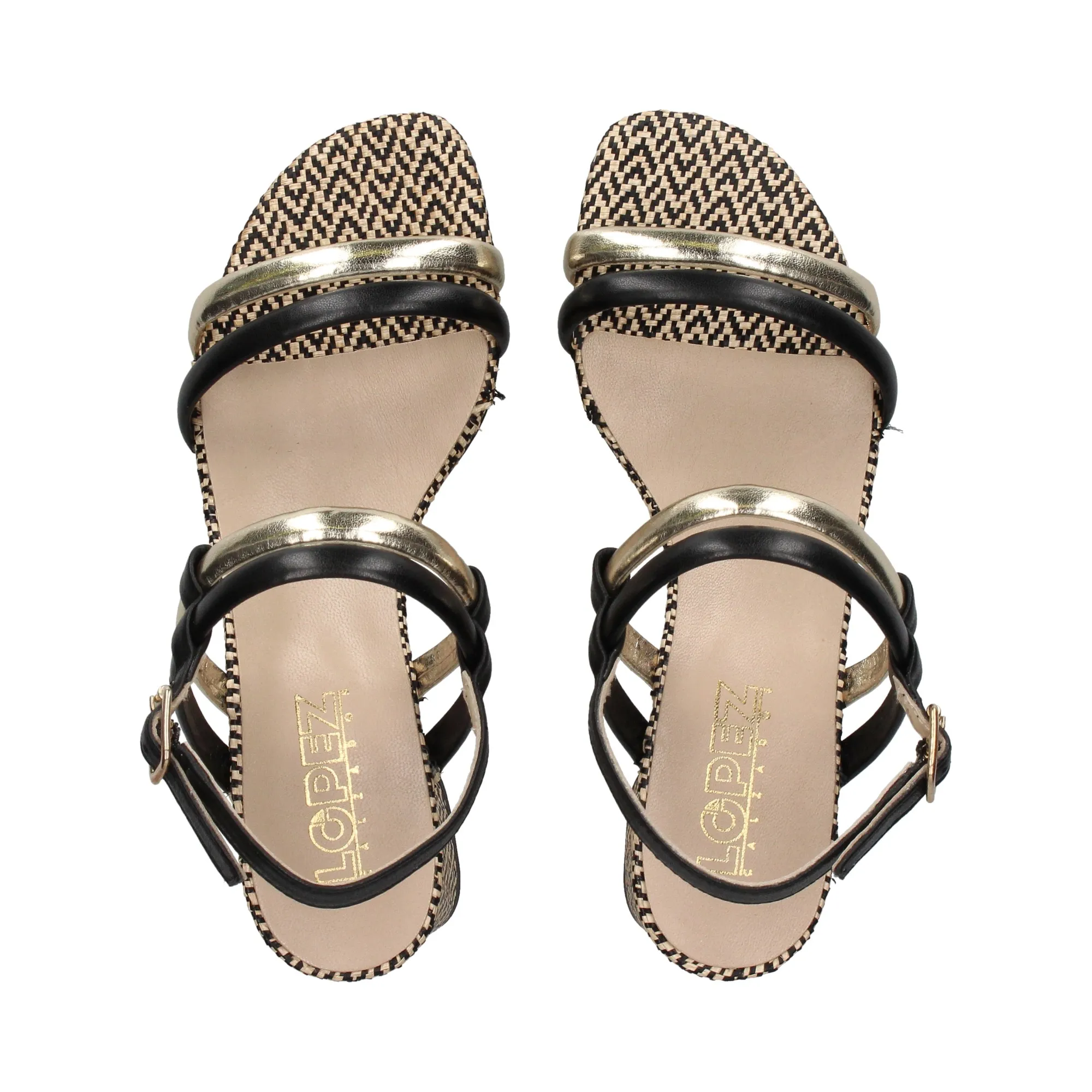 Black Women's Heeled Sandals by LÓPEZ