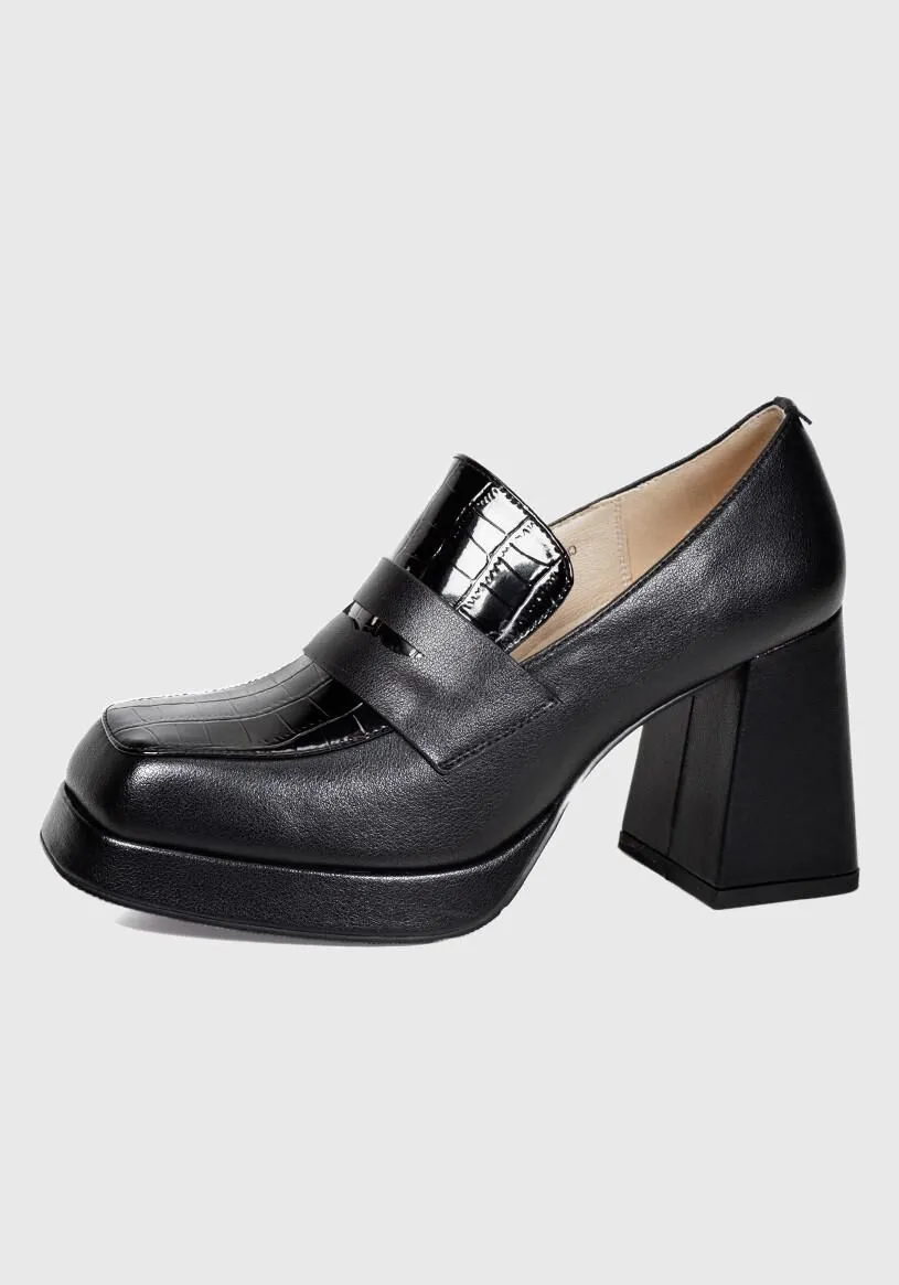 Black Zanila Leather Shoe