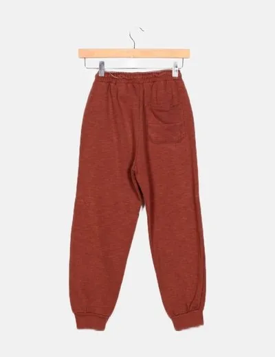 Brown Basic Pants by NoName