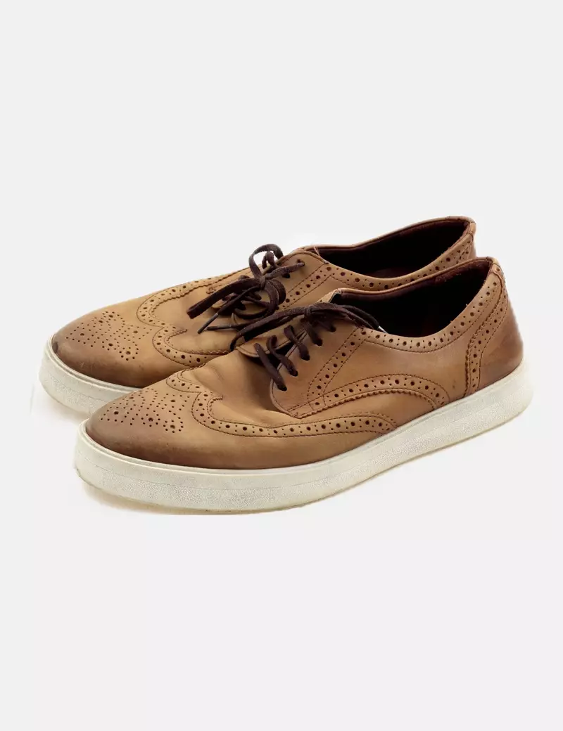 Brown combined Clarks shoe