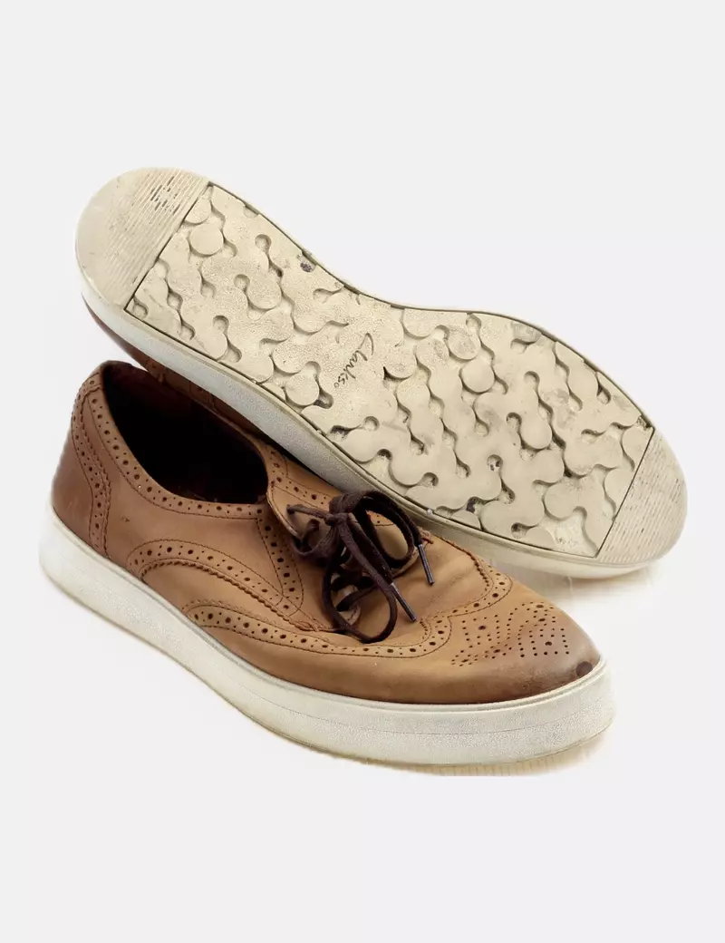 Brown combined Clarks shoe