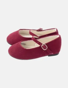 Burgundy suede sphere shoe