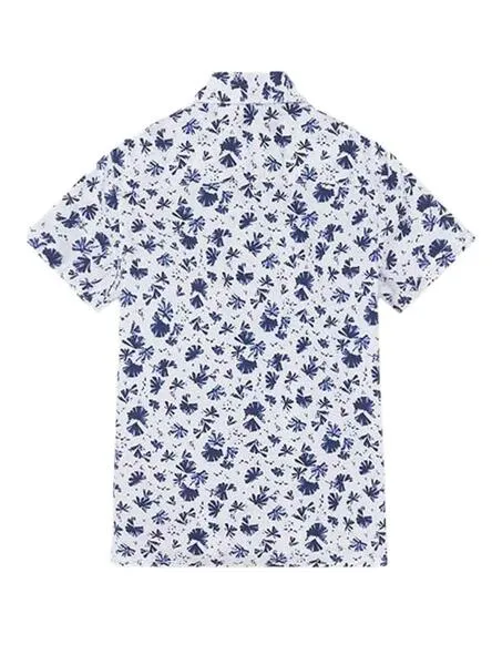 Mayoral White and Blue Printed Shirt Boy