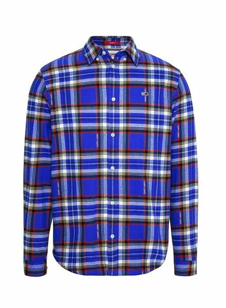 Tommy Jeans Blue Check Relaxed Fit Men's Shirt