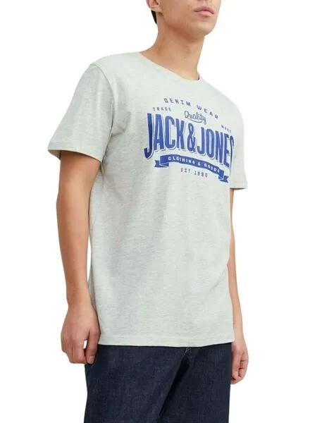 Jack and Jones White Logo T-Shirt for Men