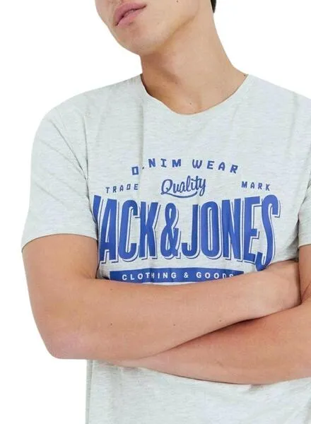 Jack and Jones White Logo T-Shirt for Men