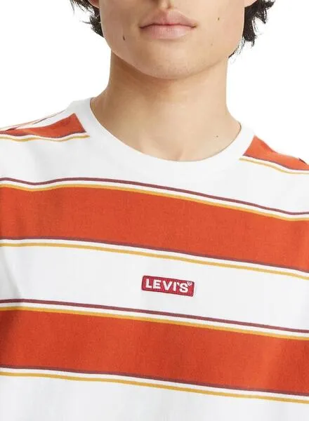 Levis Men's Relaxed Baby Tab Striped T-Shirt.