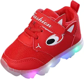 Cheap Breathable Lightweight Fashion Sneakers for Baby Boys and Girls - Sports Running Shoes with LED Lights