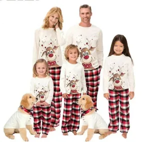 Christmas Family Matching Pajamas Set Kids Girls Boys Xmas Dad Mom Sleepwear