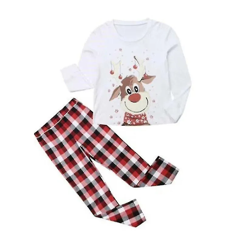 Christmas Family Matching Pajamas Set Kids Girls Boys Xmas Dad Mom Sleepwear