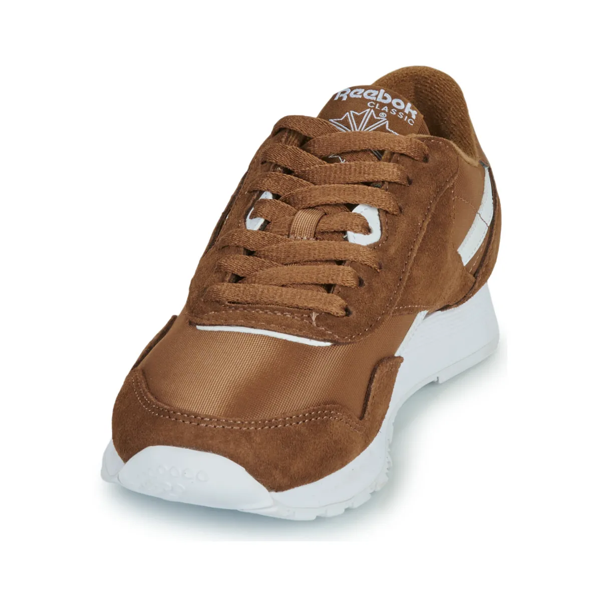 classic nylon leather sneakers