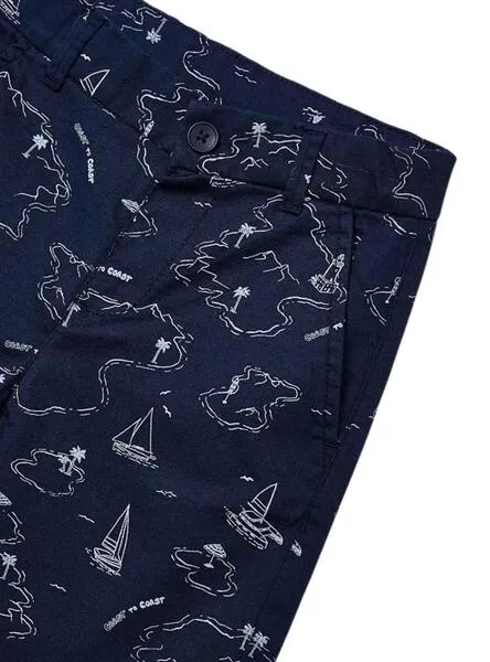 Mayoral Boys' Navy Printed Bermuda Set