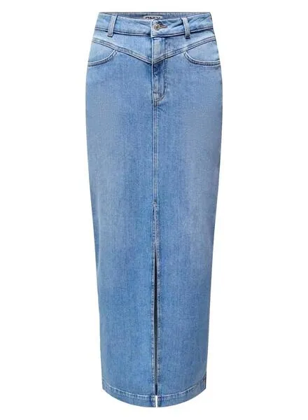 Denim midi skirt for women by Mylah