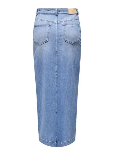 Denim midi skirt for women by Mylah