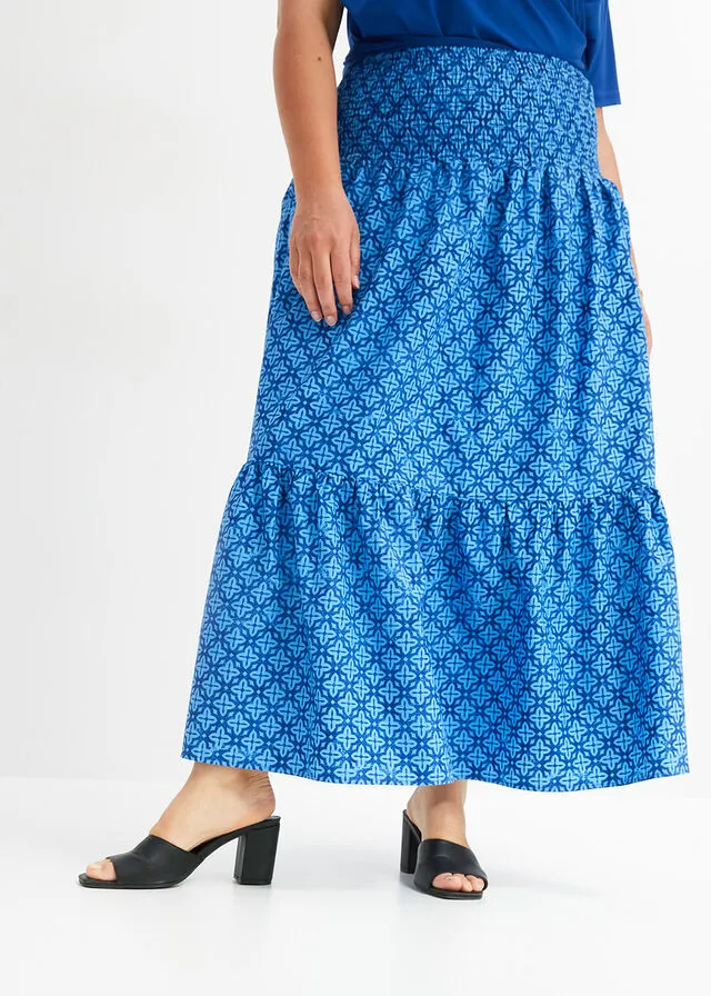 Bright-blue imperial long skirt