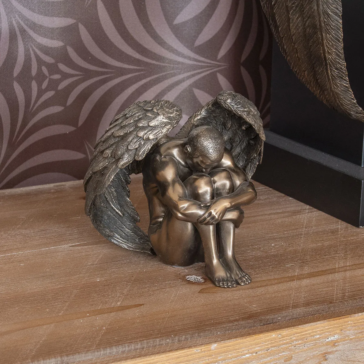 Man Wings Pedestal Figure