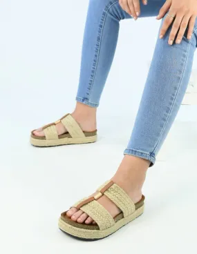 Flat espadrille sandals