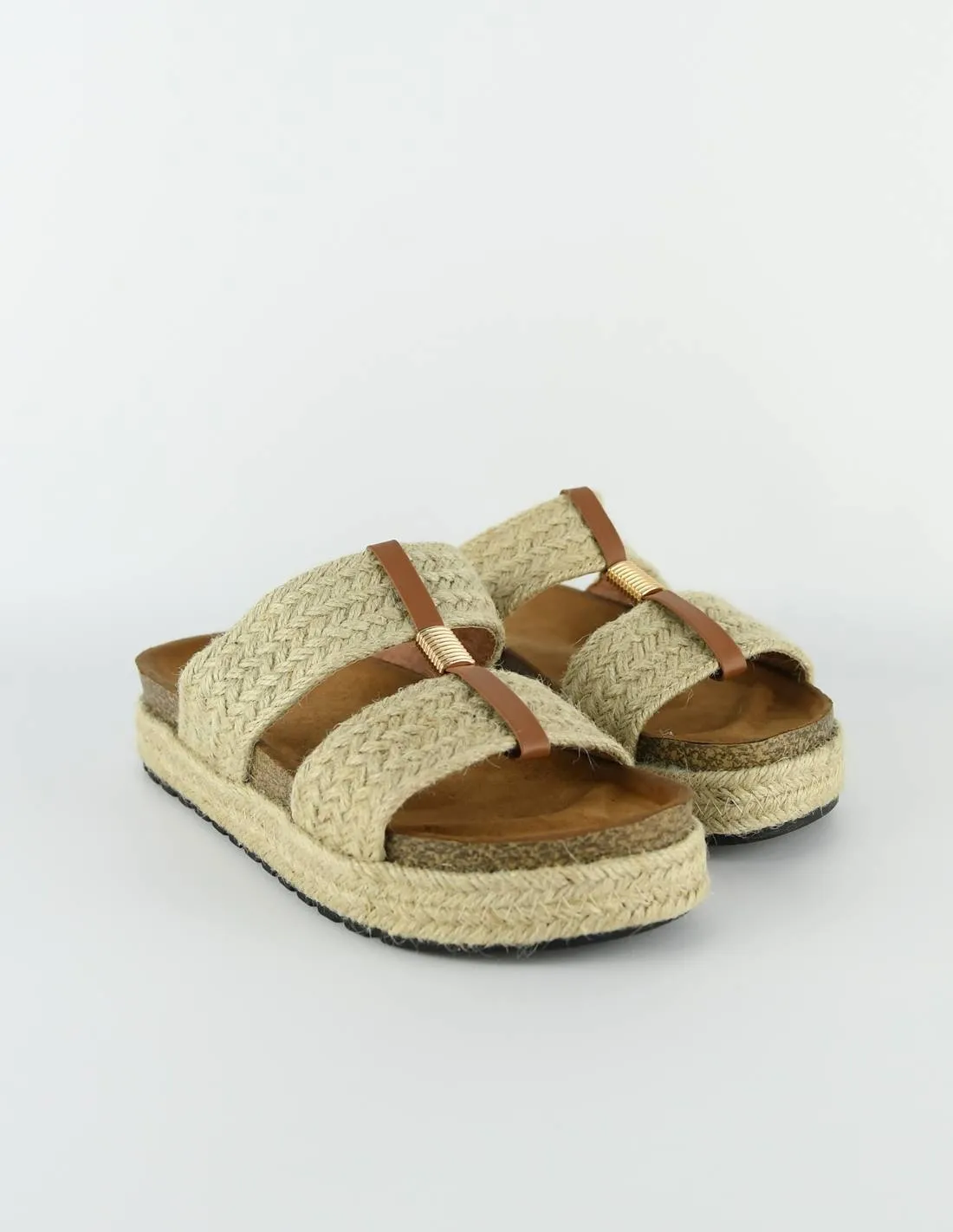 Flat espadrille sandals