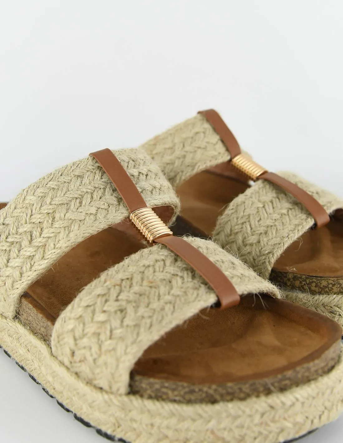 Flat espadrille sandals