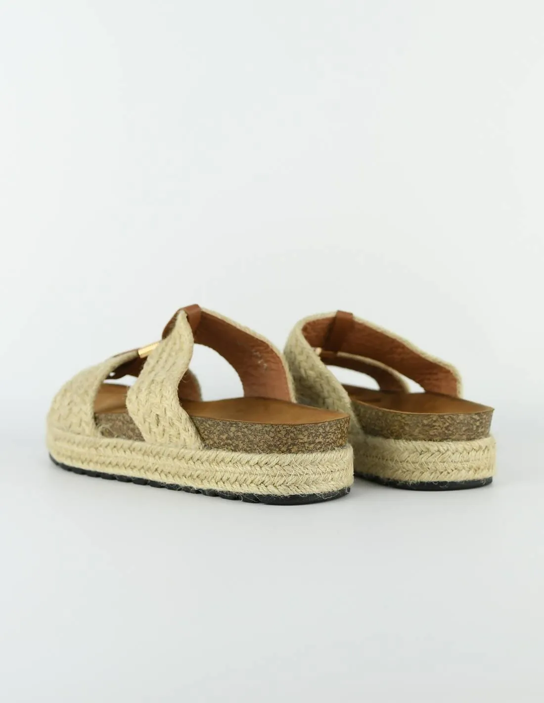 Flat espadrille sandals