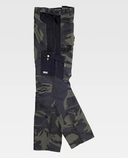 Gray Black Camouflage Pants