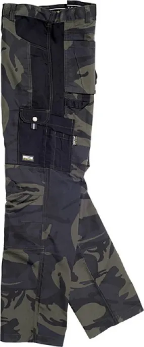 Gray Black Camouflage Pants