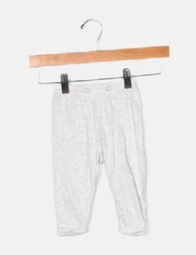 Gray Casual Pants Full-Length