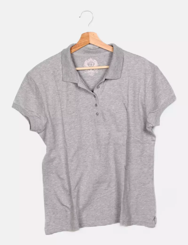 Gray casual polo shirt