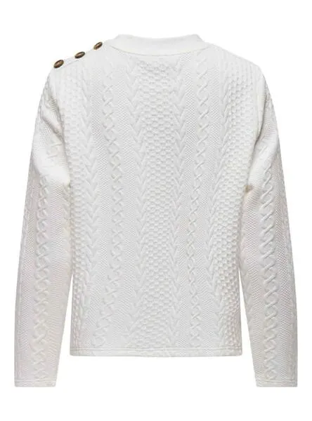 Jersey Emmi Button Blanco Mujer