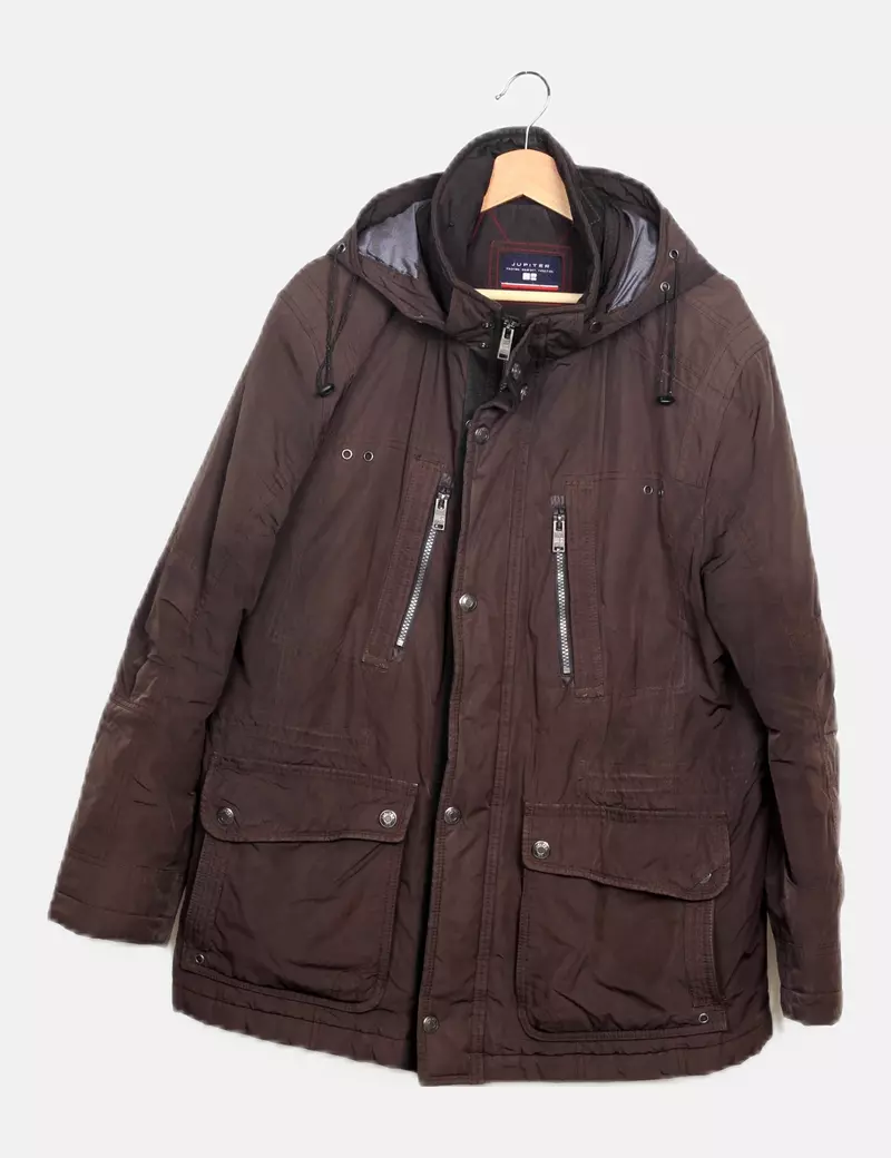 Brown Casual JUPITER Parka