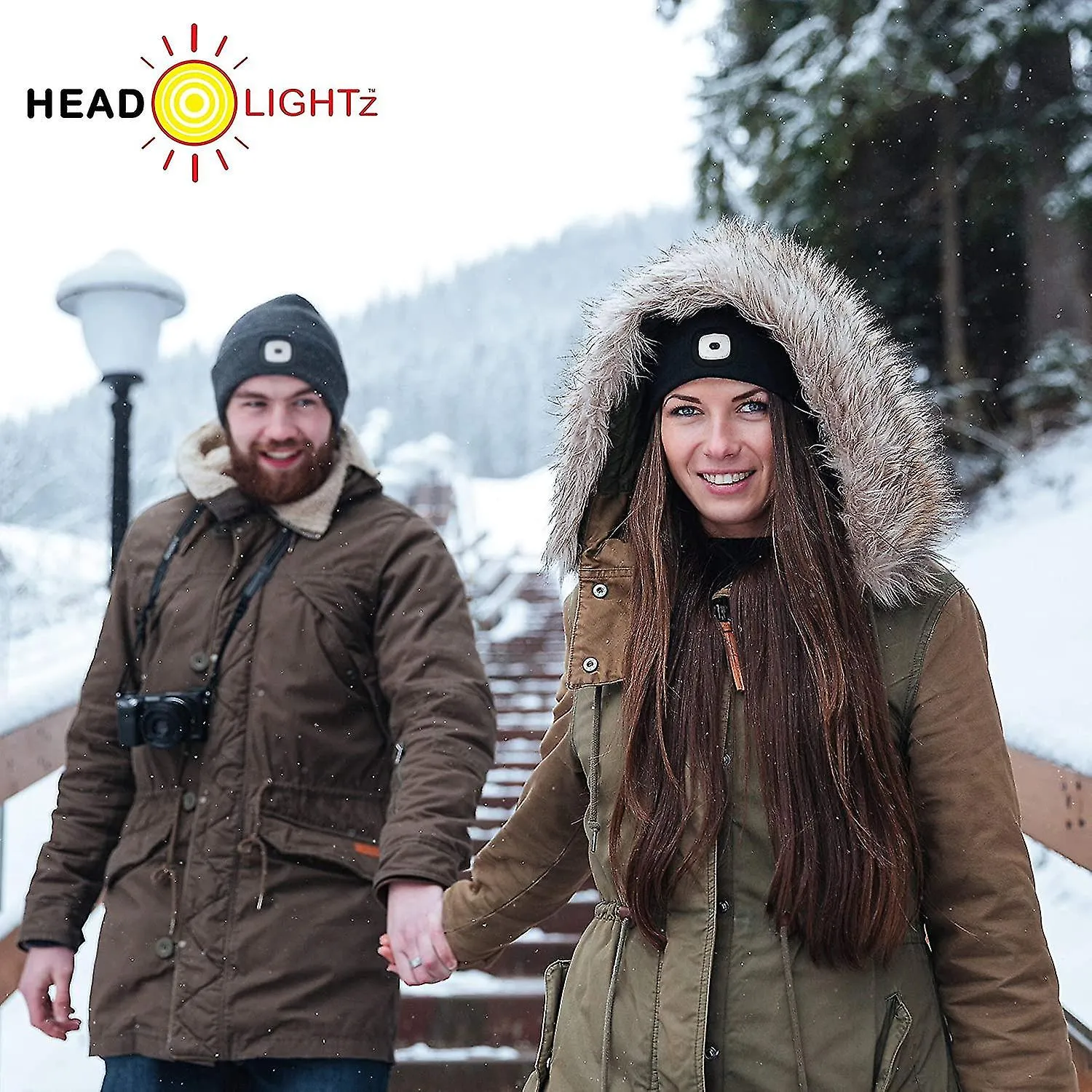 Lightweight and Warm Knit Beanie Hat with Safety LED Light for Winter, Unisex Light Up Hat Suitable for May