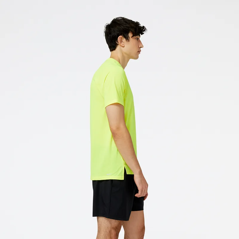 New Balance Men's Yellow Accelerate Running Shirt