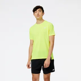 New Balance Men's Yellow Accelerate Running Shirt