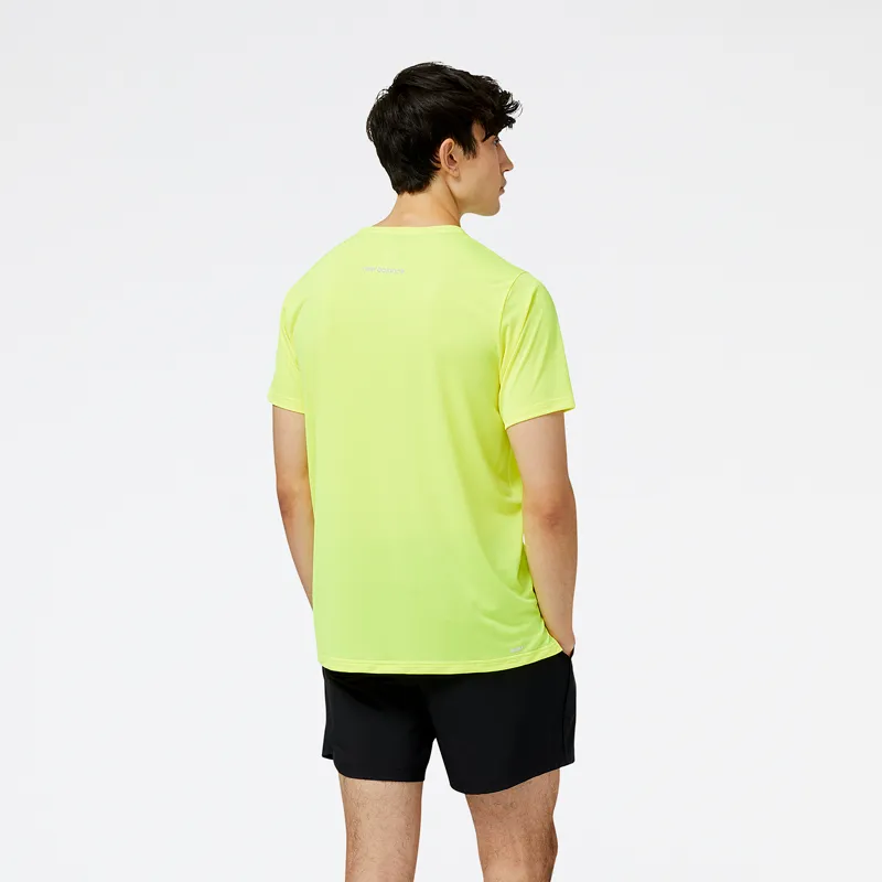 New Balance Men's Yellow Accelerate Running Shirt