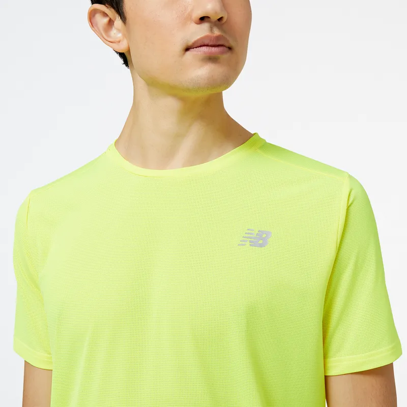 New Balance Men's Yellow Accelerate Running Shirt