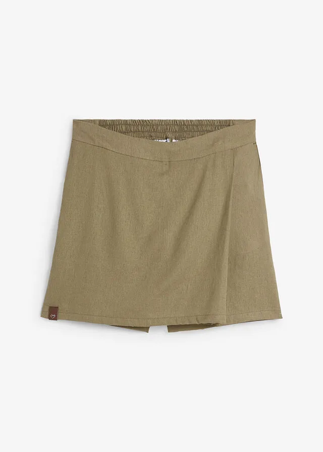 Olive Green Culotte Skirt - Google search-friendly.