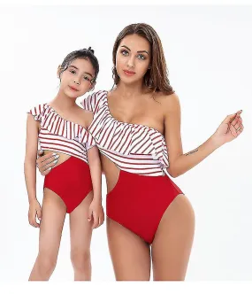 One-piece Sexy Bikini for Mother and Daughter Matching Swimwear Set