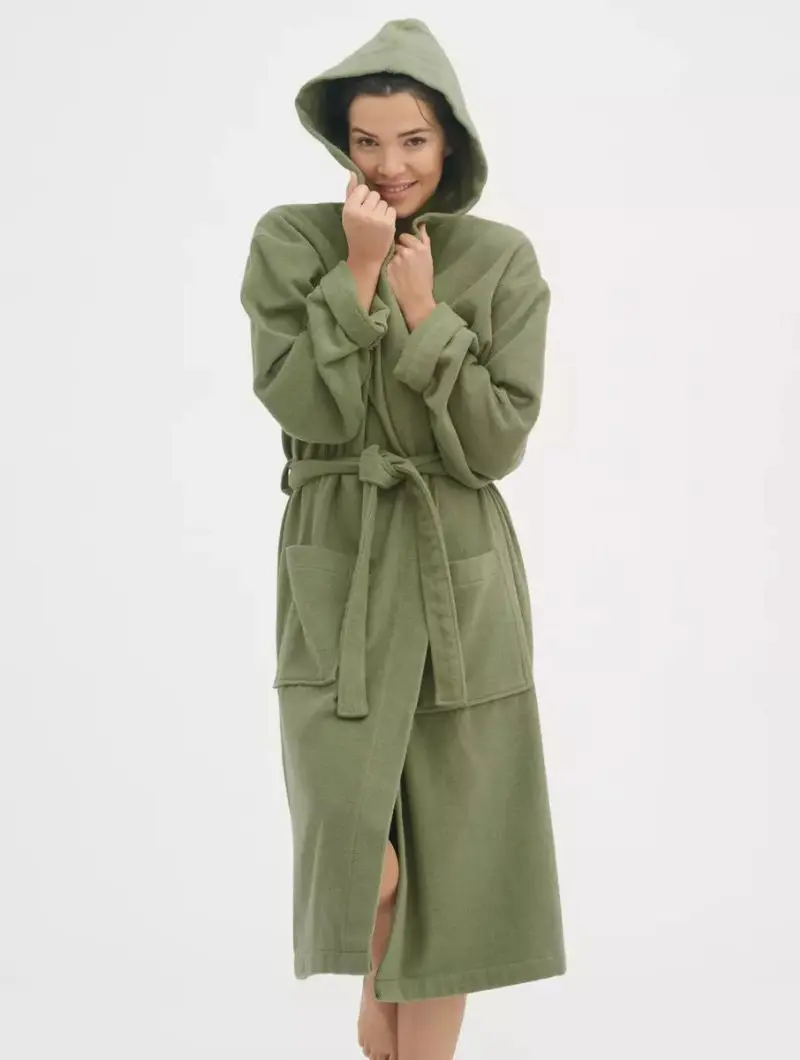 Organic Cotton Unisex Hooded Bathrobe