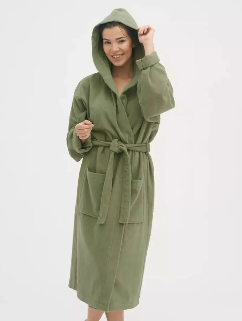 Organic Cotton Unisex Hooded Bathrobe