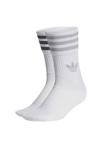 Pack de Calcetines Adidas Blancos con Glitter para Mujer.