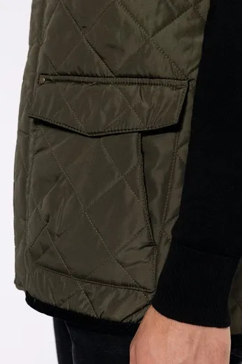 Padded diamond quilted men's vest