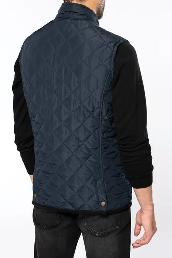 Padded diamond quilted men's vest