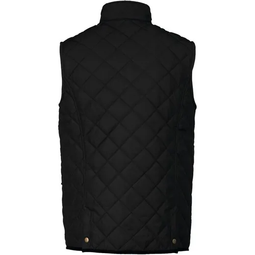 Padded diamond quilted men's vest