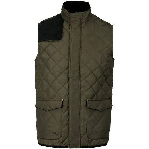 Padded diamond quilted men's vest